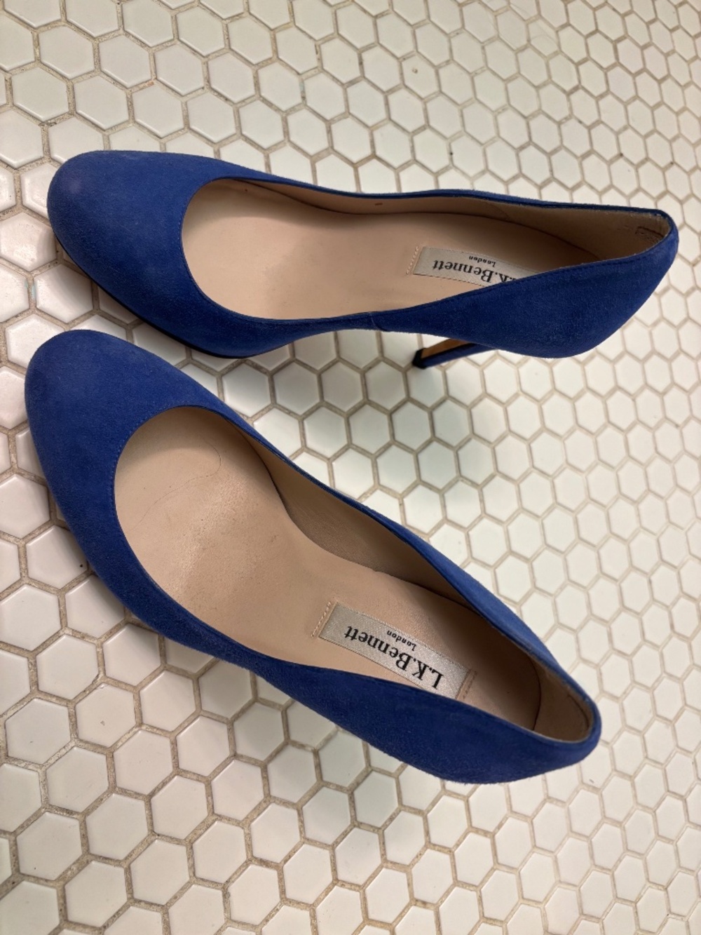 Blue suede LK Bennett pumps